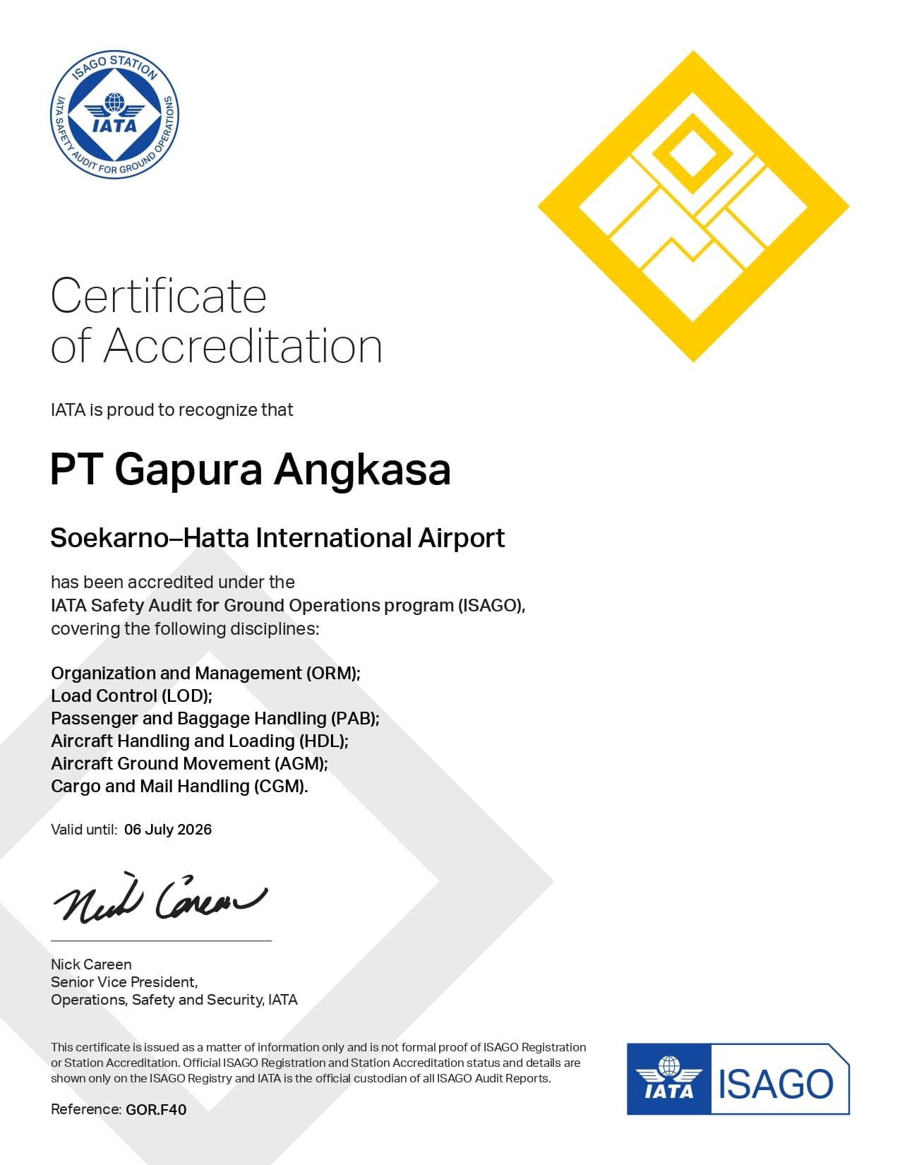 ISAGO PGA STN CGK 2024